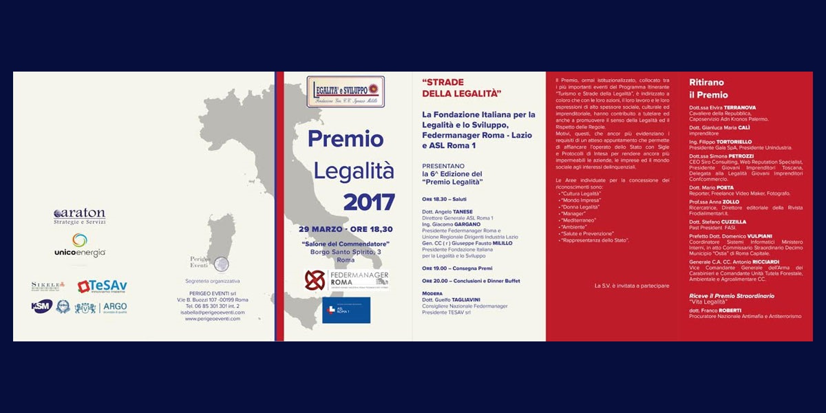 Premio Legalita' 2017